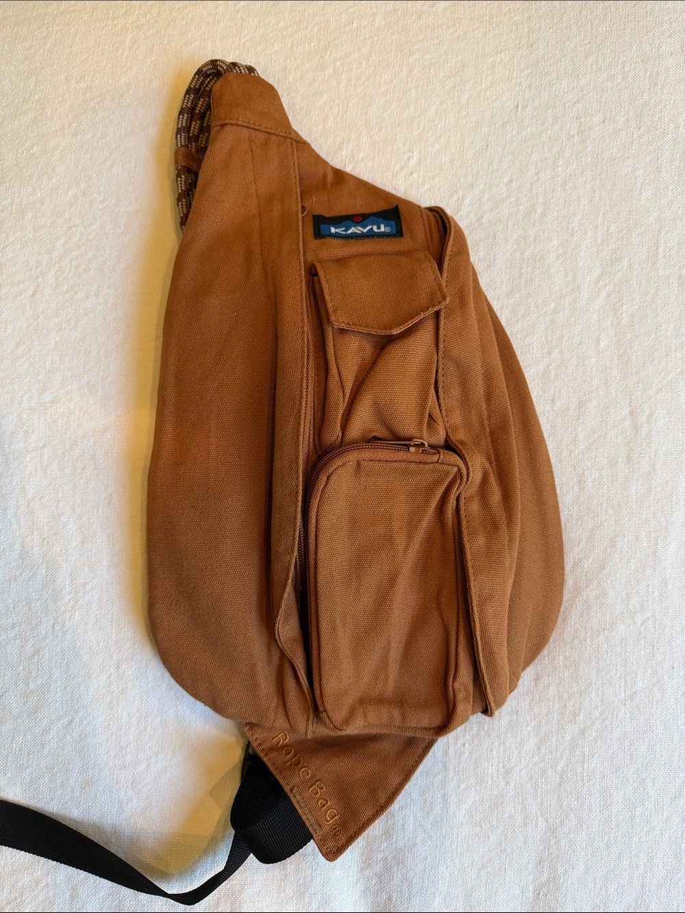 Kavu Brown Rope Sling Bag - Casual Crossbody Pack